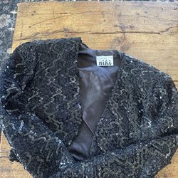 Vintage Karen Lucas for niki Black Sequin Jacket