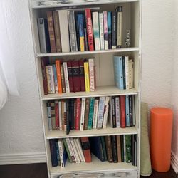 White Rustic Bookshelf 