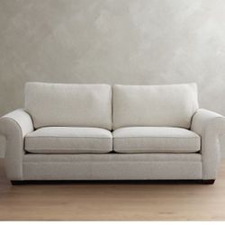 Light Grey (Dove) Pottery Barn Pearce Roll Arm Sofa