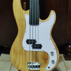 Open Box Fretless Electric Bass With New Soft Case 