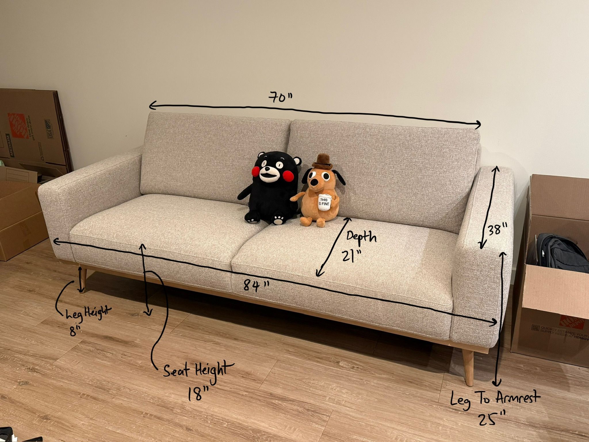 Kasala Maria Beige Sofa