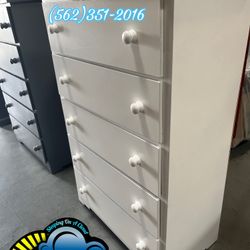 White Jumbo 2 Knob Dresser Blanco Chest Cajonera Nueva 