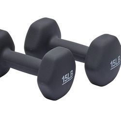 15 POUND DUMBBELLS SET