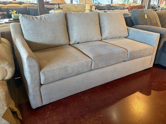 LIVING SPACES Chic Neutral Grey 3-Seater Sofa