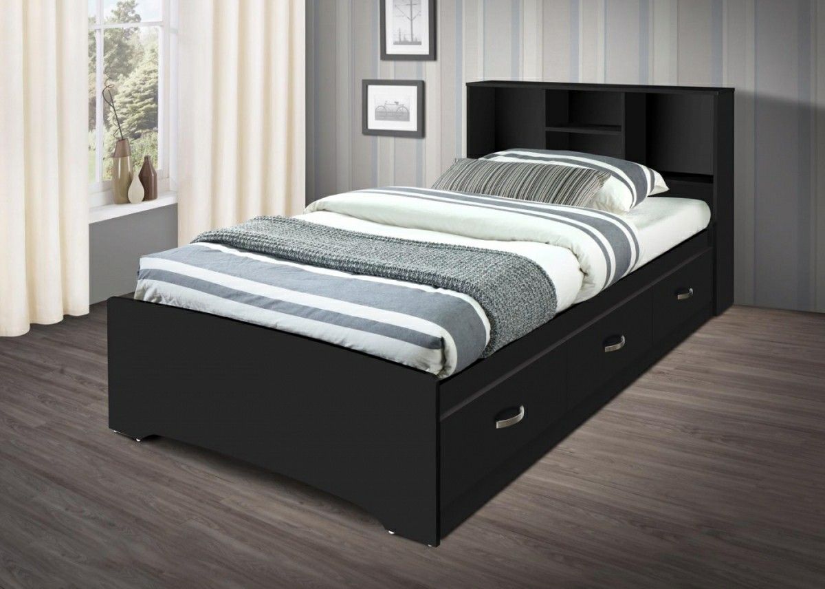 Twin/Full size Book case Storage bed frame