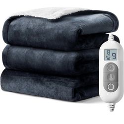 **Brand New** Heated Blanket,Soft Flannel Heated Throw Blanket with 8 Heating Levels,9 Hours Auto Shut Off,Overheating Protection, Machine Washable Pr