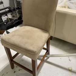 Counter Height Chairs –  Set Of 3 - Upholstered