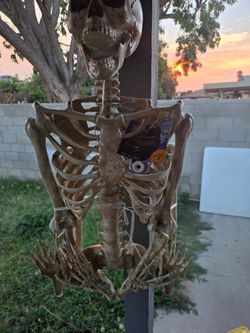 LED Hanging Skeleton Halloween Decoration