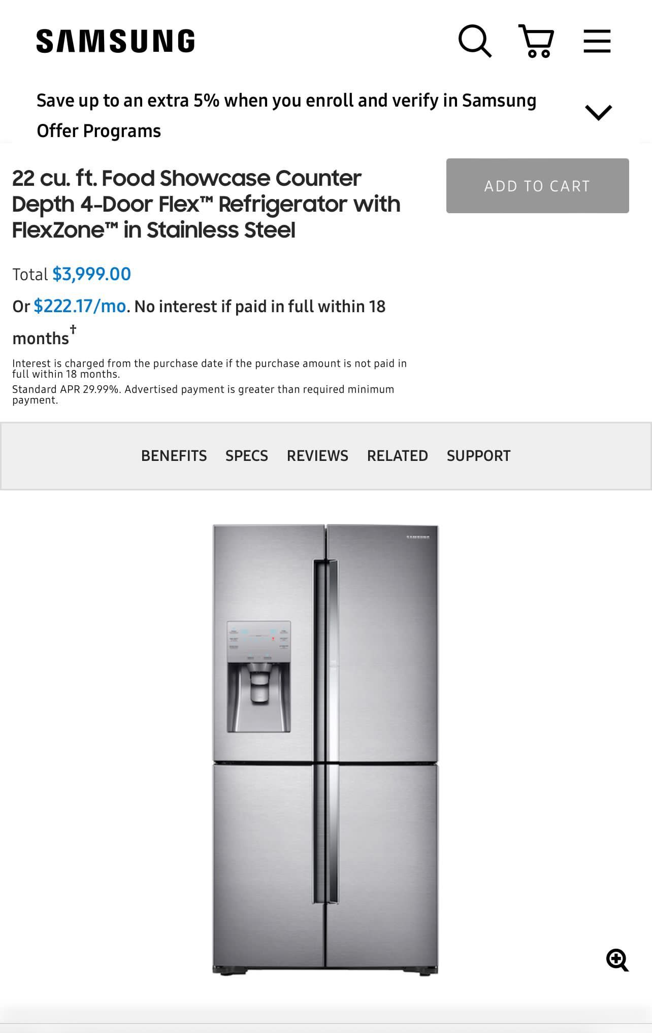 4 Door Refrigerator