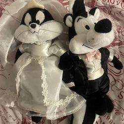 2000 Pepé Le Pew and Penelope Groom And Bride Set 