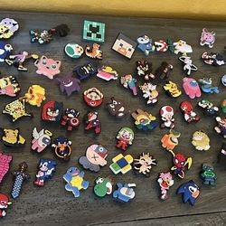 New Croc Charms. 100 Count. Video Game And Cartoon Characters 