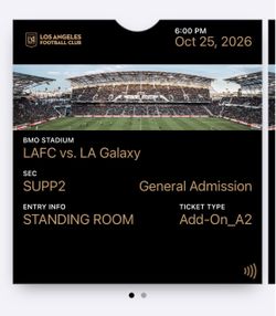 LAFC GALAXY SUPPORTERS SEAT