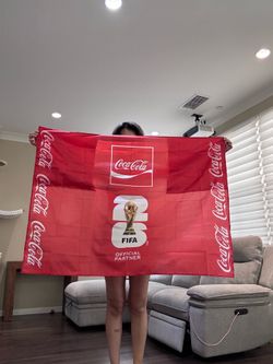 FIFA 2026 World Cup Coca-Cola Official Promotional Flag Cape Poncho with Sleeves Stadium Exclusive Limited Edition