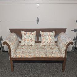 Upholstered Solid Wood Bench / Loveseat