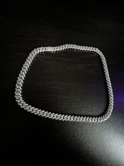 925 Silver Moissanite Diamond Chain