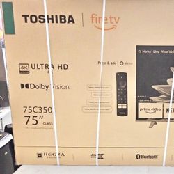 75 Toshiba Tv Smart 4k Fire Tv In Box 6 Month Warranty.  Free Deliver  