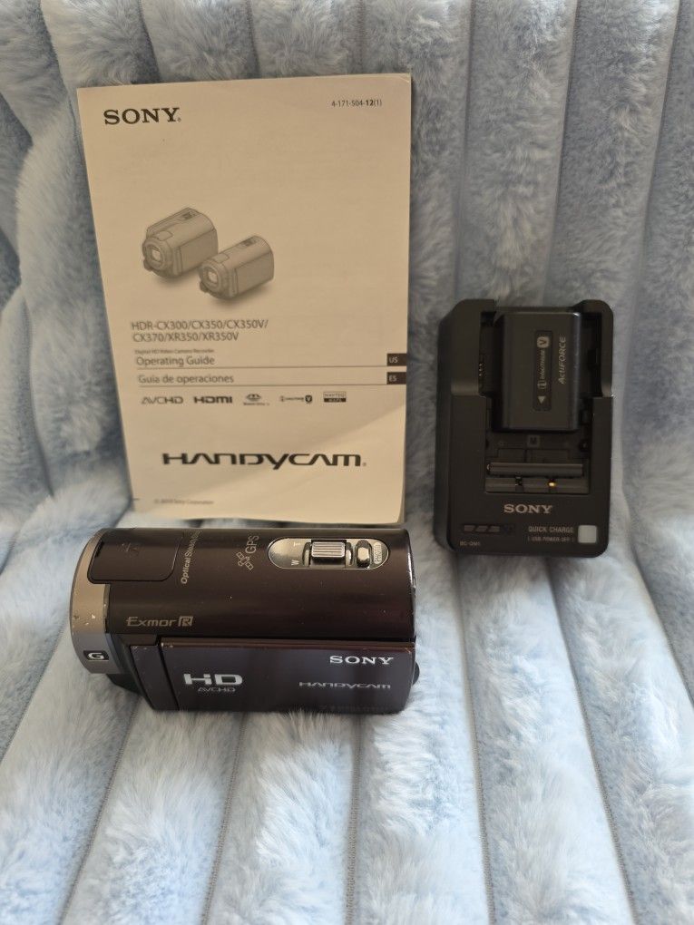 📹 Sony Handycam HDR-CX350V HD Camcorder + Battery & Charger – $105
