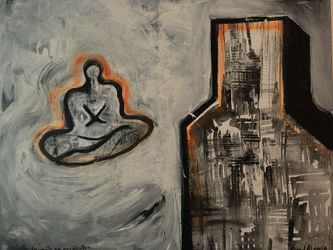 Angel Alonso Original Acrylic On Canvas Painting 