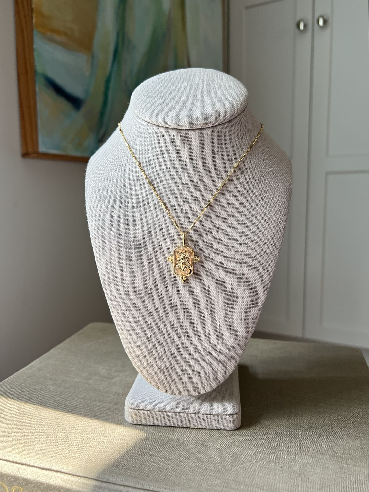 Queen Bee Medallion Necklace ( firm on price )