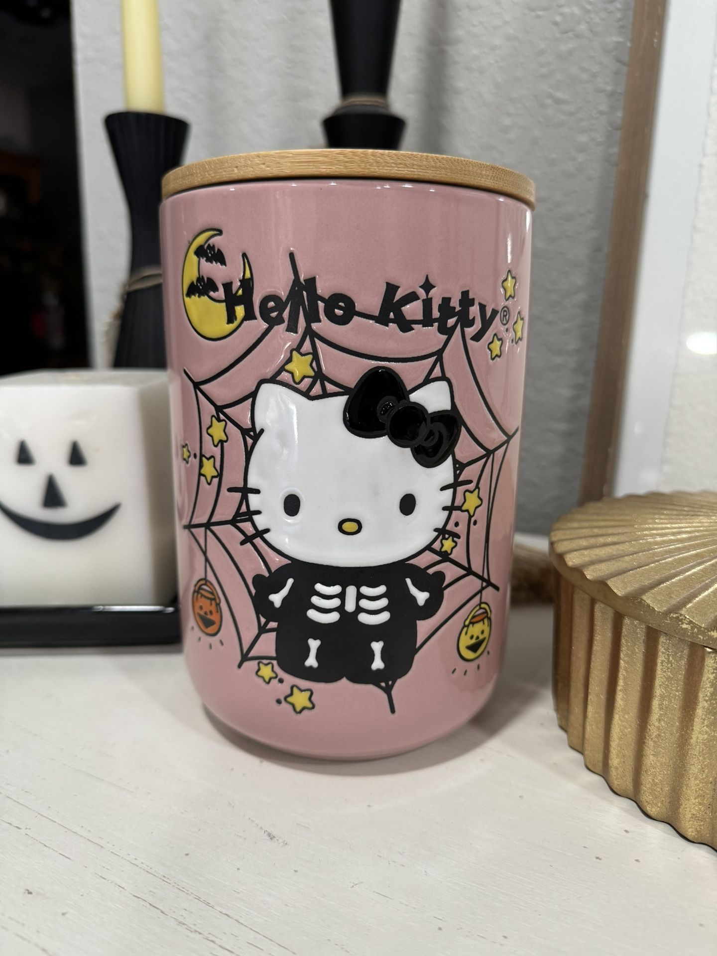 Pink Halloween Hello Kitty Canister