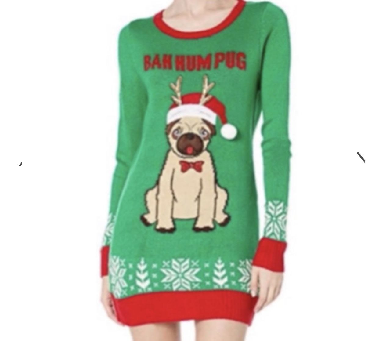 Blizzard Bay Juniors Ugly Christmas Pullover Tunic Sweater. Size XL