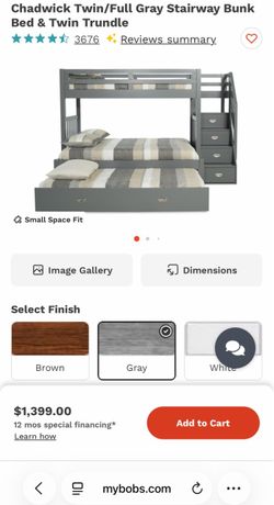 Trundle - Full size bed and Two twin size beds