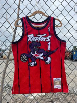 Mitchell & Ness Tracy McGrady #1 Toronto Raptors Red Basketball Jersey Mens Size Medium