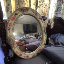 Vintage Hand Painted Mirror