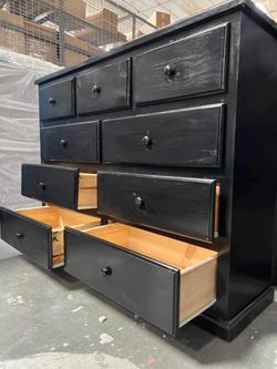 9 Drawer black pine