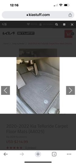 2023 Kia telluride carpeted Floor Matts