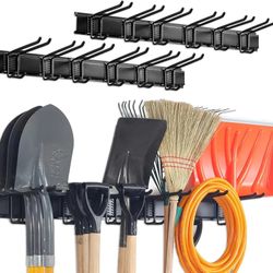 Wall Mount Tool Storage Rack, Heavy Duty Garage Storage Tool Organizer, Garden Tool Wall Hooks and Hangers