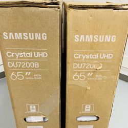 Samsung - 65” Class DU7200 Series Crystal UHD 4K Smart Tizen TV  Brand New In Box  Price Is Per TV  Can Deliver