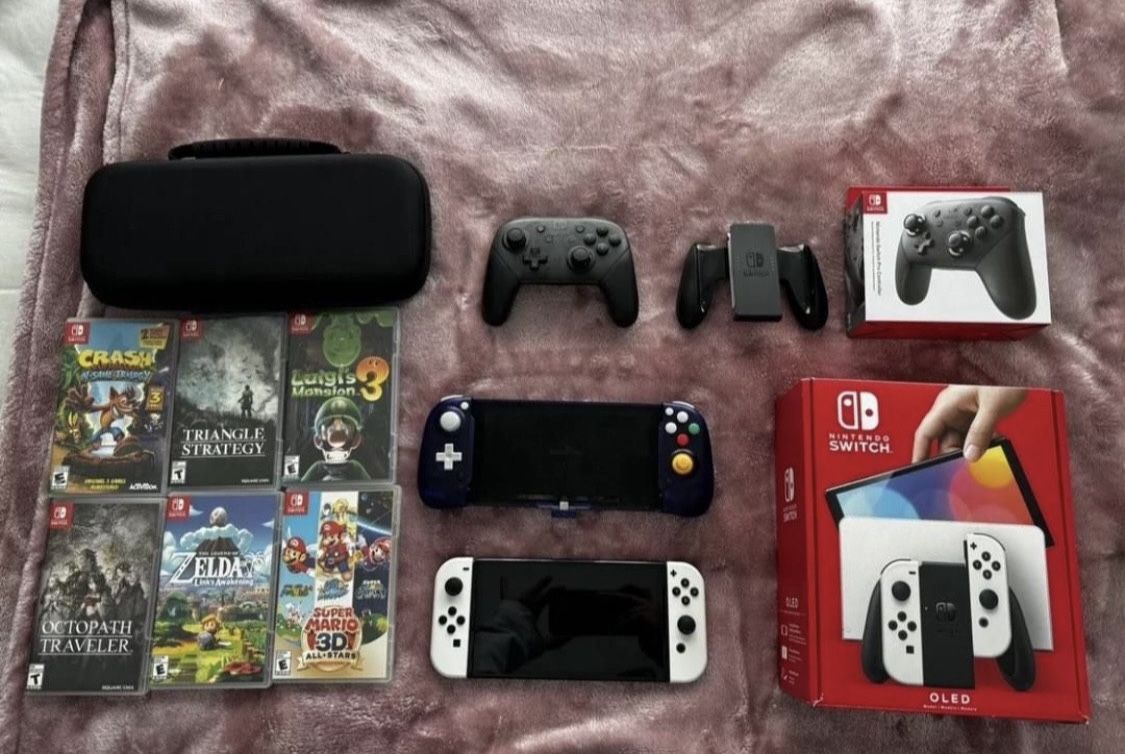 OLED SWITCH 🔋 WITH ACCESSORIES WHAT YOU SEE EXACTLY WHAT YOU GOT🔋