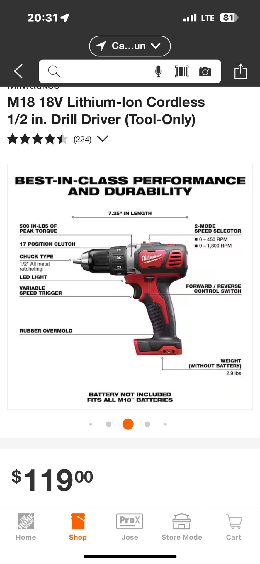 Milwaukee M18 Drills