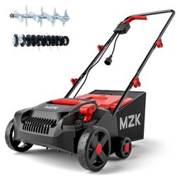 MZK 13-inch 13-Amp 2-in-1 Electric Dethatcher and Scarifier