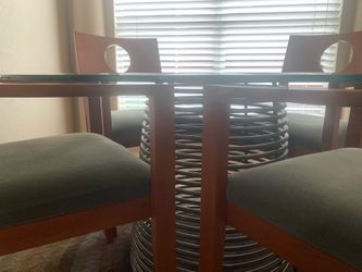 Bronze metal spiral table base