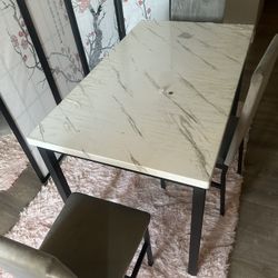 Marble dining Table With Chairs