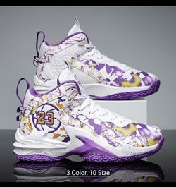 Brand New Men’s Basketball Shoes Size 10 – Purple & Gold – Never Worn