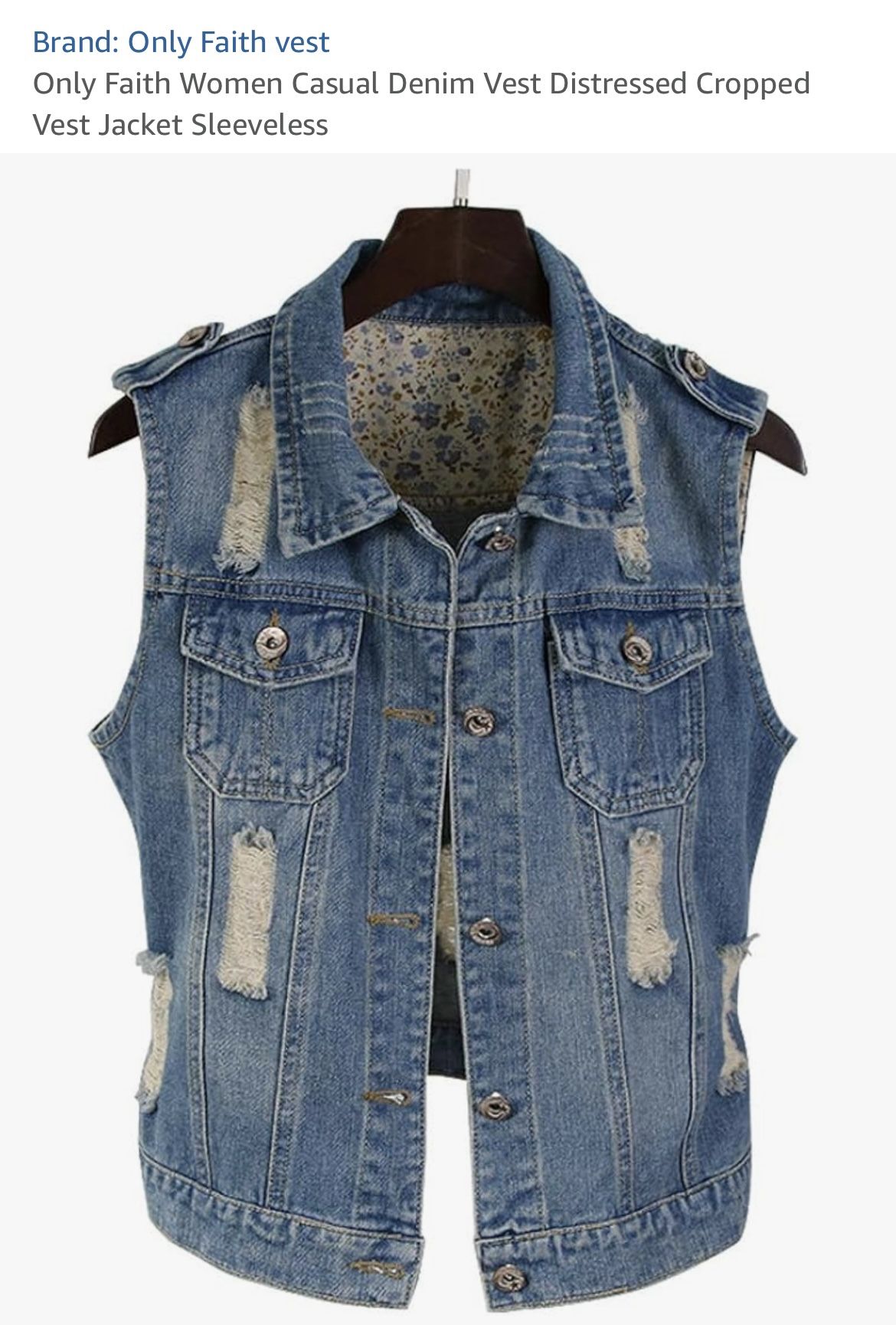 New Sleeveless Jean Jacket
