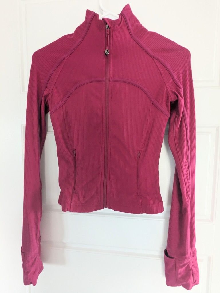 Lululemon Define Jacket Ribbed Nulu Fabric – Wild Berry - Size 2
