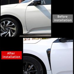 Brand New Universal Carbon Fiber Look Style ABS Side Fender Vent Air Wing Cover Trim