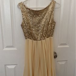 Gold/champagne Dress Size Small