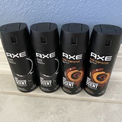 4 Brand New Axe Body Spray Deodorant 