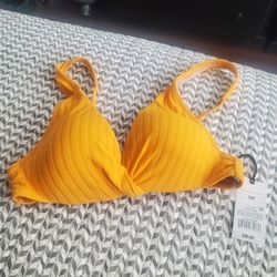 Yellow/mustard Bikini Top/bra 32B