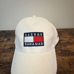 Nassau Bahamas Hat White Adjustable Cap