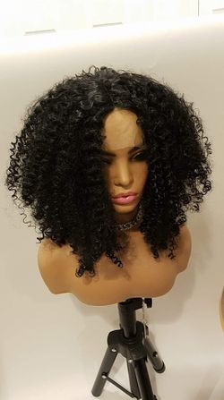 Lace Front Wig Black Curly BRAND NEW