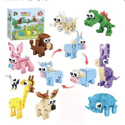 11 Pack Party Favors Building Blocks,32  pcs Animal Building Blocks Set,Perfect for Classroom Prizes, Birthday Party,