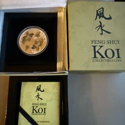 2012 1oz NEW ZEALAND FENG SHUI KOI SILVER COIN 
