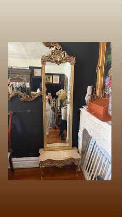 Vintage Ornate mirror with mini table (price firm!!!)