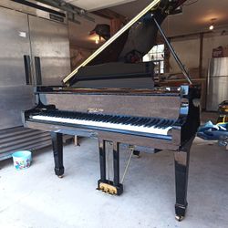 Hobart M. Cable Baby Grand Piano with PianoDisc Player Piano System